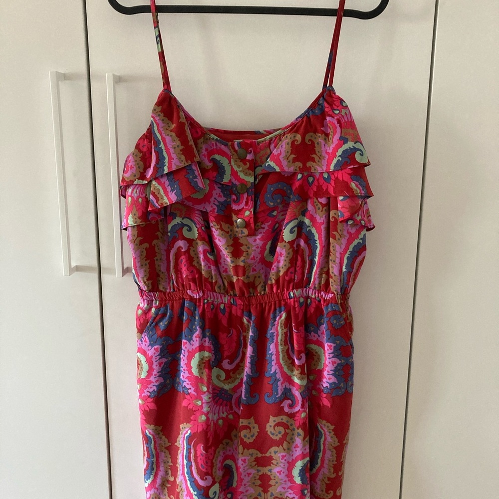 Tibi Pink Paisley Ruffle Dress - Picture 2 of 5